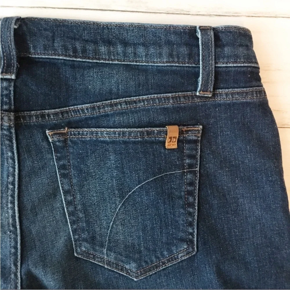 Joe’s Dark Wash Blue Jeans Thea Denim Bermuda Roll Leg Shorts